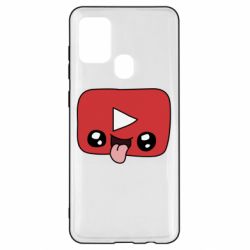 Чехол для Samsung A21s Cheerful YouTube - PrintSalon