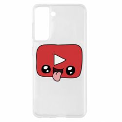 Чехол для Samsung S21 Cheerful YouTube - PrintSalon