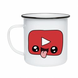 Кружка эмалированная Cheerful YouTube - PrintSalon