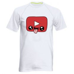 Мужская футболка для спорта Cheerful YouTube - PrintSalon