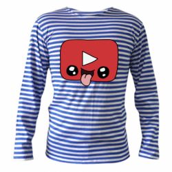 Тельняшка с длинным рукавом Cheerful YouTube - PrintSalon