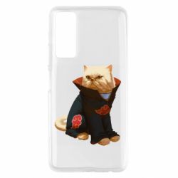 Чехол для Huawei P Smart 2021 Akatsuki angry cat - PrintSalon