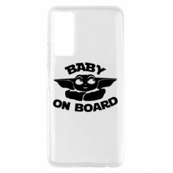 Чехол для Huawei P Smart 2021 Baby on board yoda - PrintSalon