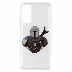 Чехол для Huawei P Smart 2021 Bust of Mandalorian - PrintSalon