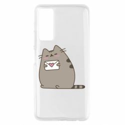 Чехол для Huawei P Smart 2021 Cat with a letter - PrintSalon