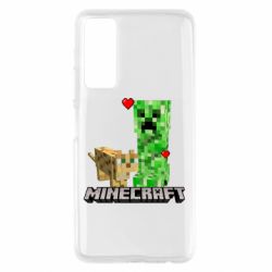Чехол для Huawei P Smart 2021 Creeper and Cat - PrintSalon