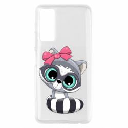 Чехол для Huawei P Smart 2021 Cute raccoon - PrintSalon