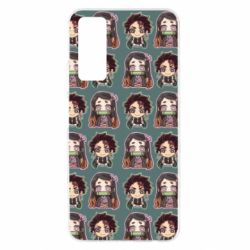 Чехол для Huawei P Smart 2021 Cute Tanjiro with Nezuko - PrintSalon