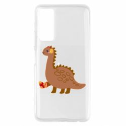 Чехол для Huawei P Smart 2021 Dinosaur in sock - PrintSalon