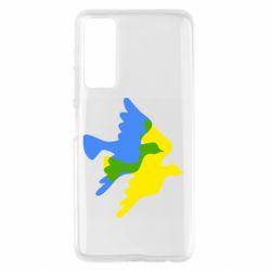 Чехол для Huawei P Smart 2021 Dove flag of Ukraine - PrintSalon
