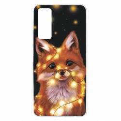 Чохол для Huawei P Smart 2021 Fox And Christmas Lights - PrintSalon