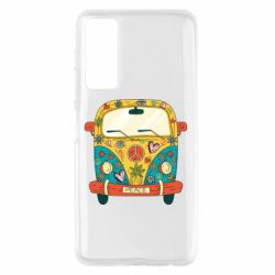 Чехол для Huawei P Smart 2021 Hippie bus - PrintSalon