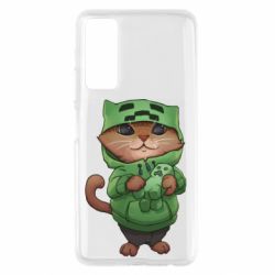 Чехол для Huawei P Smart 2021 Кот Майнкрафт - PrintSalon