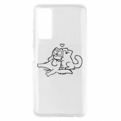 Чехол для Huawei P Smart 2021 Кот Саймона Любовь - PrintSalon