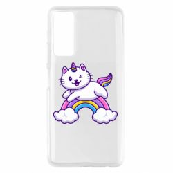 Чехол для Huawei P Smart 2021 Котик-единорог - PrintSalon