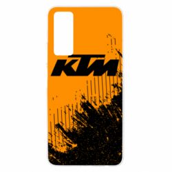 Чехол для Huawei P Smart 2021 KTM and grunge background - PrintSalon