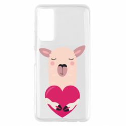 Чохол для Huawei P Smart 2021 Lama with heart - PrintSalon