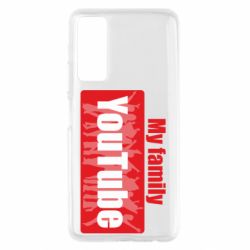 Чехол для Huawei P Smart 2021 My family youtube - PrintSalon