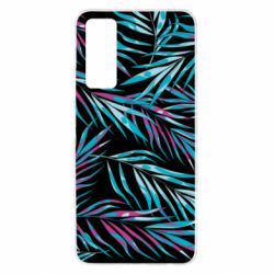 Чохол для Huawei P Smart 2021 Neon Palm Leaves - PrintSalon