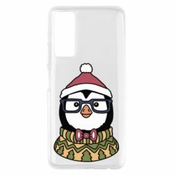 Чехол для Huawei P Smart 2021 New Year's Penguin - PrintSalon