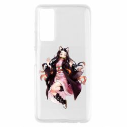 Чохол для Huawei P Smart 2021 Nezuko cat - PrintSalon