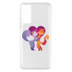 Чохол для Huawei P Smart 2021 Парочка. Котики - PrintSalon