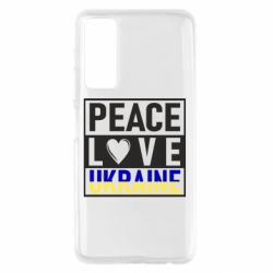 Чехол для Huawei P Smart 2021 PEACE LOVE UKRAINE - PrintSalon