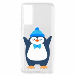 Чехол для Huawei P Smart 2021 Penguin in a hat - PrintSalon