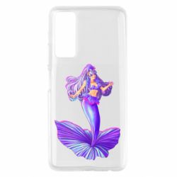 Чехол для Huawei P Smart 2021 Purple Mermaid Barbie - PrintSalon