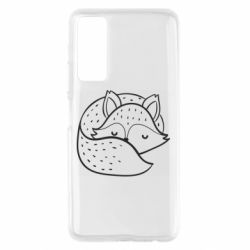 Чехол для Huawei P Smart 2021 Sleeping fox - PrintSalon