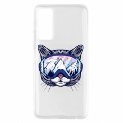 Чехол для Huawei P Smart 2021 Snowboard Cat - PrintSalon