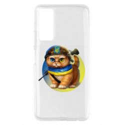 Чехол для Huawei P Smart 2021 Военный котик - PrintSalon