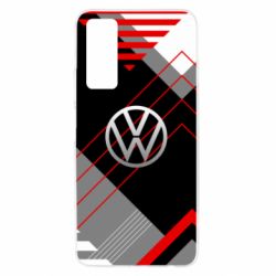 Чехол для Huawei P Smart 2021 Volkswagen logo and abstraction - PrintSalon