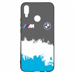 Чехол для Huawei P Smart Plus 2018 BMW logo and gray background - PrintSalon