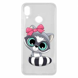Чехол для Huawei P Smart Plus 2018 Cute raccoon - PrintSalon
