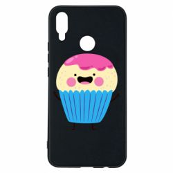 Чехол для Huawei P Smart Plus 2018 Funny cupcake with smile