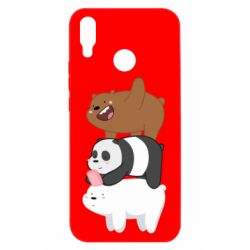 Чехол для Huawei P Smart Plus 2018 Гризли Панда и Белый