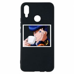 Чехол для Huawei P Smart Plus 2018 Higashikata Josuke drinking tea - PrintSalon