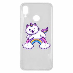 Чехол для Huawei P Smart Plus 2018 Котик-единорог - PrintSalon