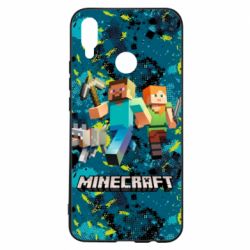 Чохол для Huawei P Smart Plus 2018 Minecraft Steve Alex And Dog - PrintSalon