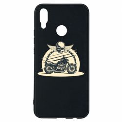Чехол для Huawei P Smart Plus 2018 Skull and Bike - PrintSalon