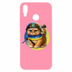 Чехол для Huawei P Smart Plus 2018 Военный котик - PrintSalon