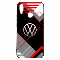 Чохол для Huawei P Smart Plus 2018 Volkswagen logo and abstraction-PrintSalon Чохол для Huawei P Smart Plus 2018 Volkswagen logo and abstraction