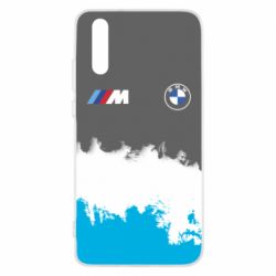 Чехол для Huawei P20 BMW logo and gray background - PrintSalon