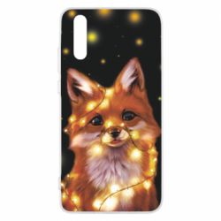 Чохол для Huawei P20 Fox And Christmas Lights - PrintSalon