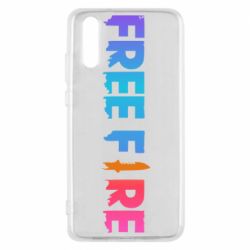 Чехол для Huawei P20 Free fire gradient logo - PrintSalon