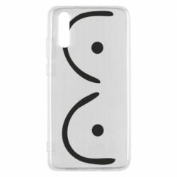 Чехол для Huawei P20 Funny tits - PrintSalon