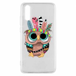 Чехол для Huawei P20 Little owl with feathers - PrintSalon