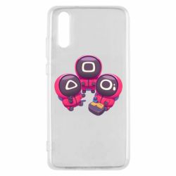 Чехол для Huawei P20 Милые солдаты из игры в кальмара - PrintSalon
