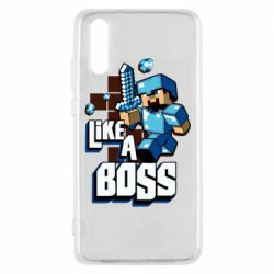 Чехол для Huawei P20 Minecraft Like a Boss - PrintSalon
